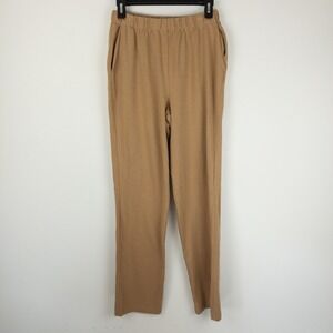 Lands End Sport Knit Cotton Lounge‎ Pants Womens S Tall (26x31) Beige Straight